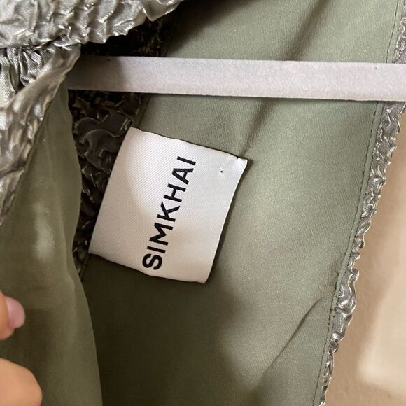 Jonathan Simkai Mini Green Dress Ruffle Size 2 - Picture 12 of 13